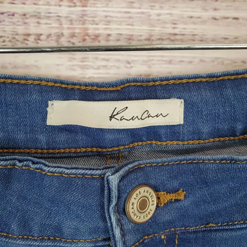 Kancan Logan Distressed Skinny Jeans Curvy Comfy Stretchy Cozy Denim Size 15/31